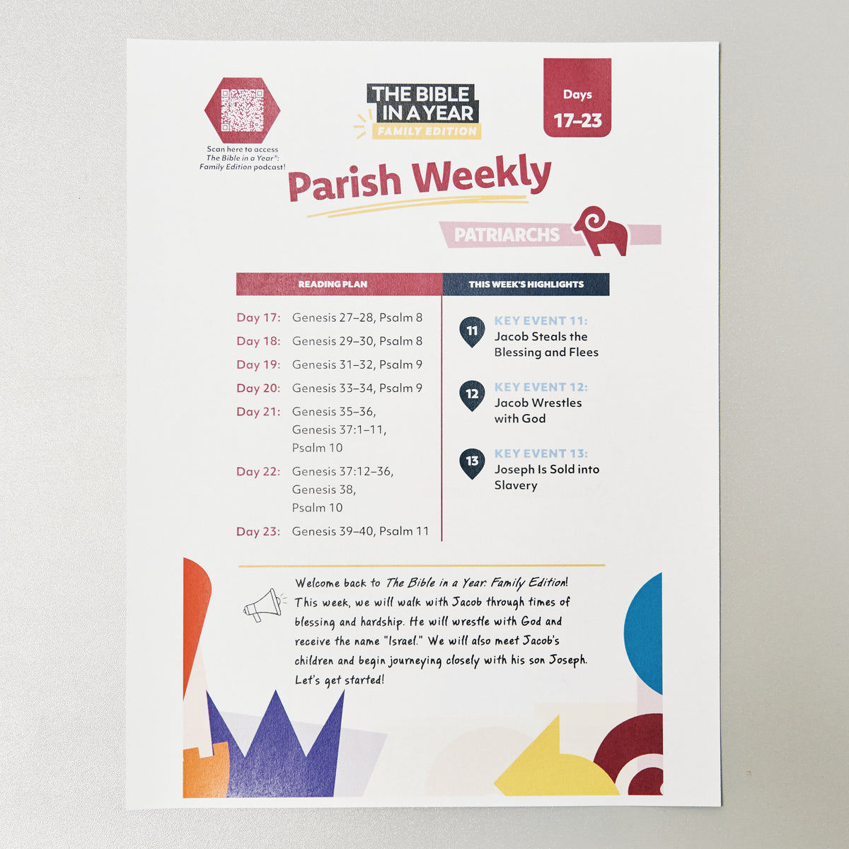The Bible in a Year: Family Edition Parish Weekly – 1 Year Bundle
