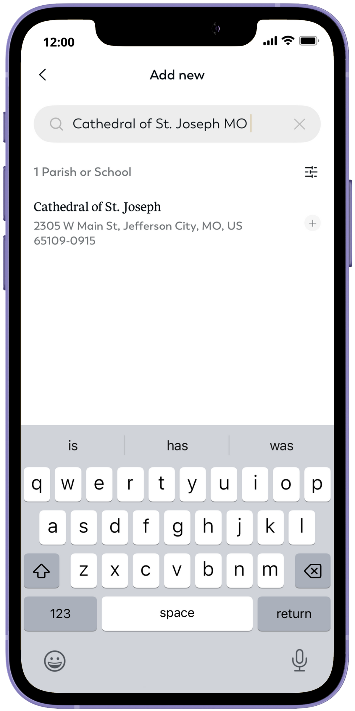 Search for Your Parish