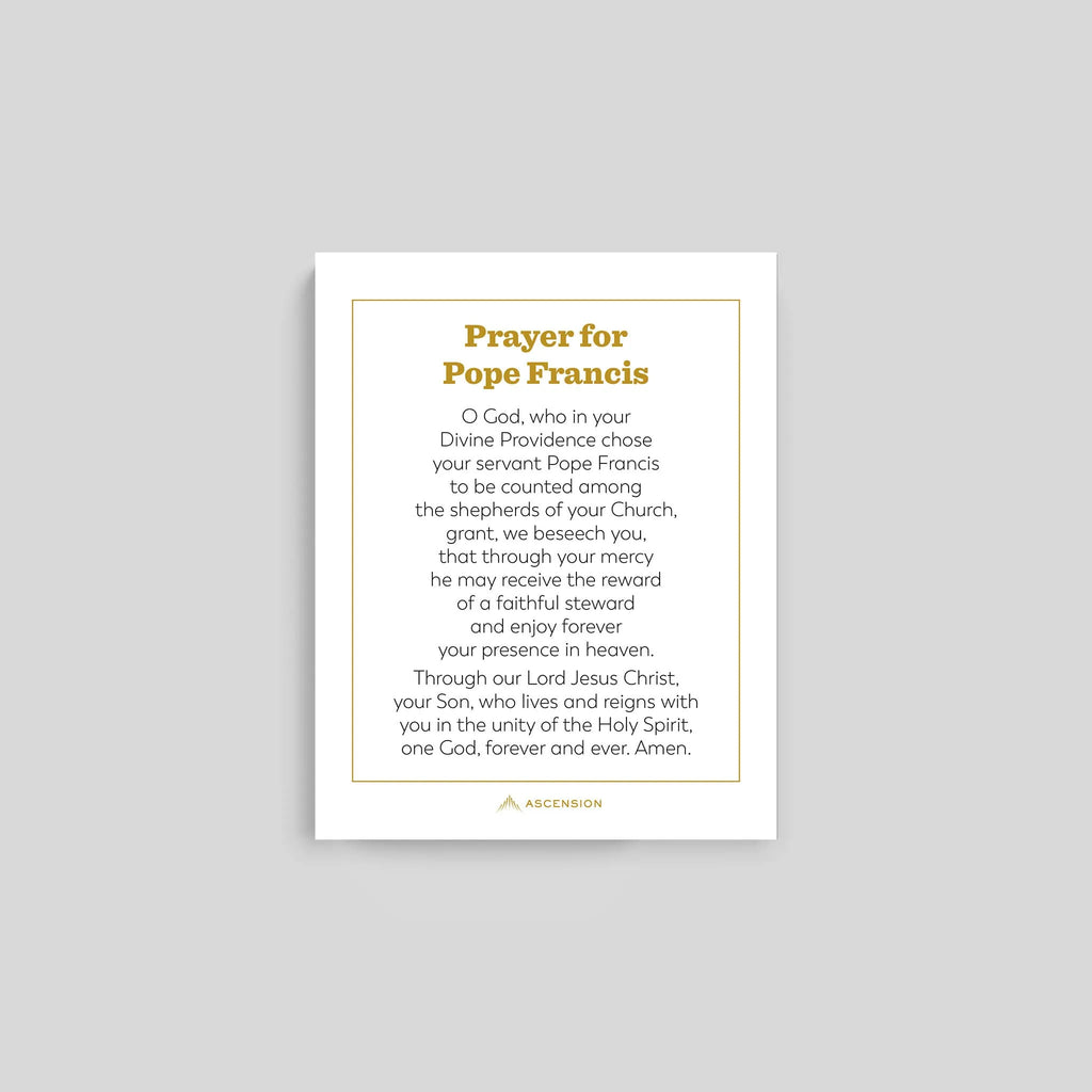 Pope Francis Prayer Cards