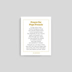 Pope Francis Prayer Cards