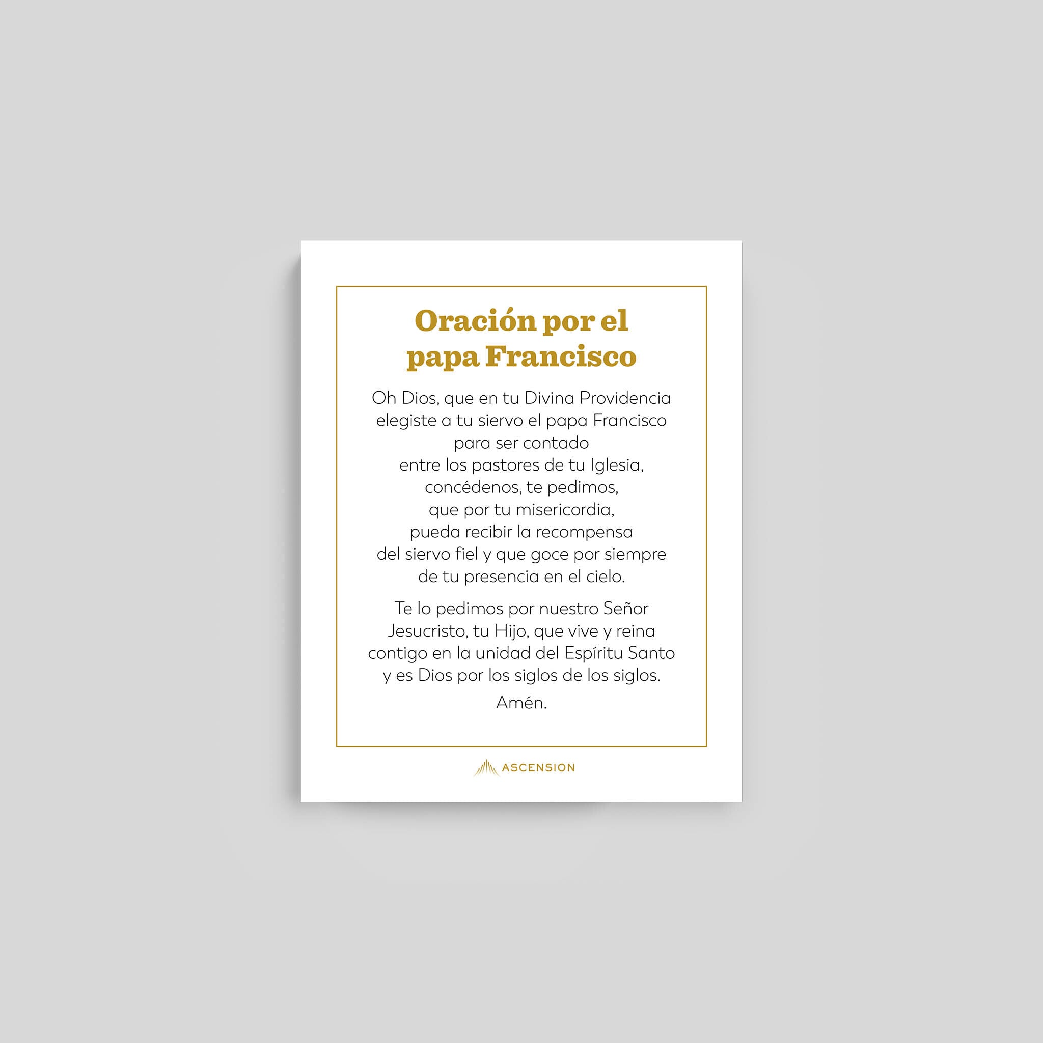 Estampas de Oración del Papa Francisco