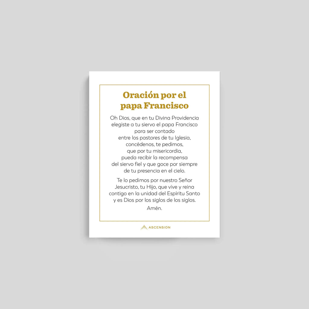 Pope Francis Prayer Cards