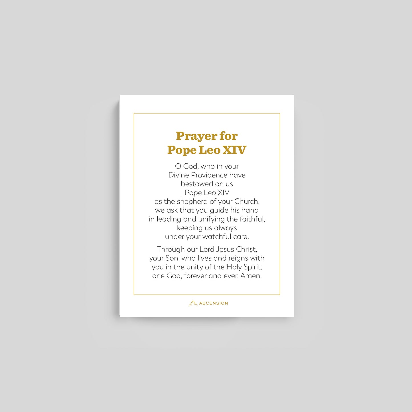 Pope Leo XIV Prayer Cards