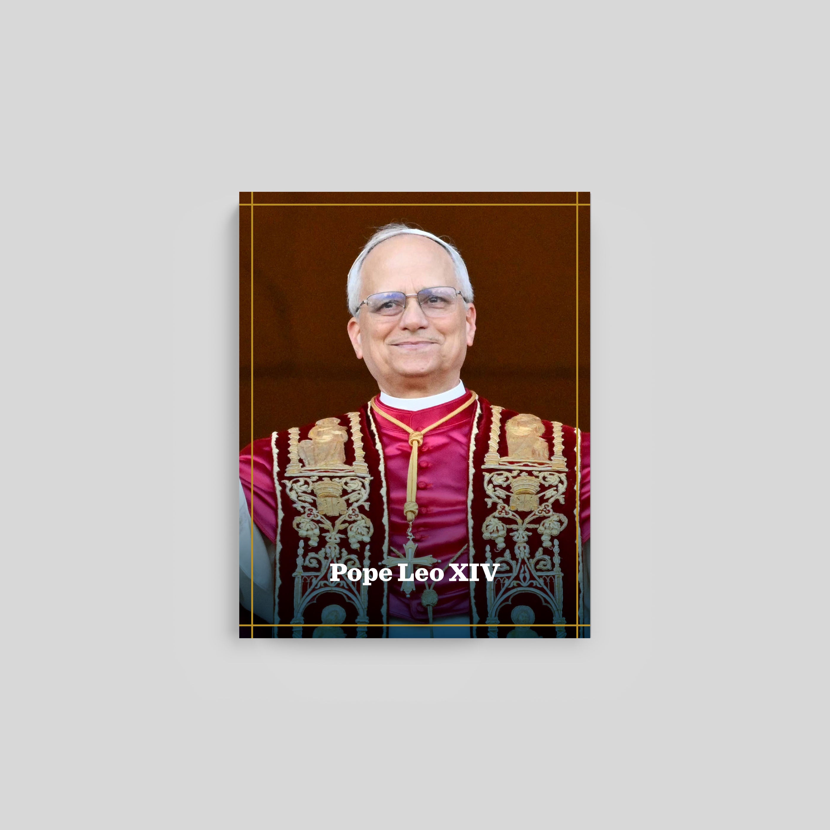 Estampas de oración del Papa León XIV