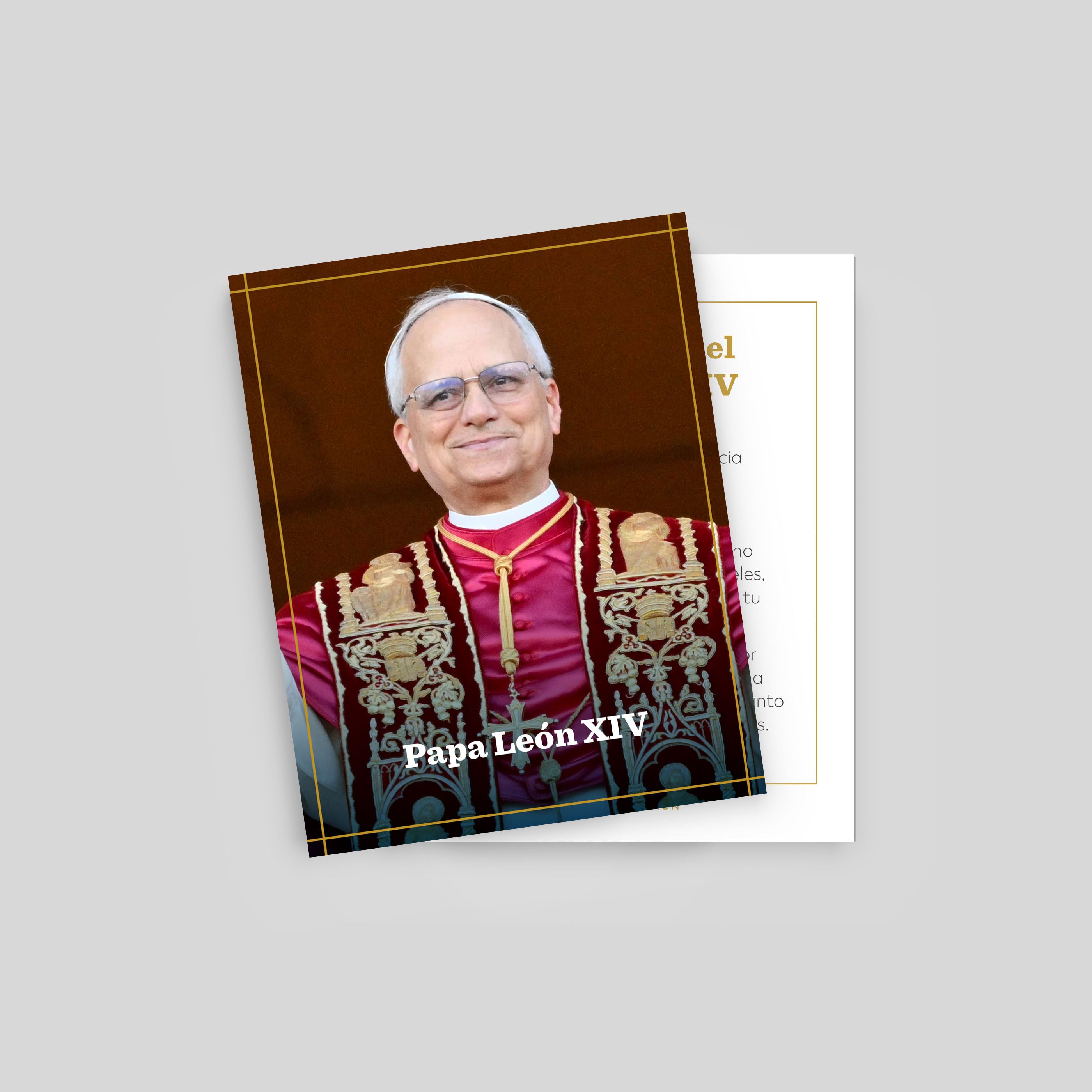 Estampas de oración del Papa León XIV