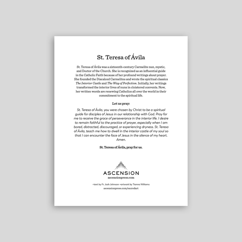 St. Teresa of Ávila Prayer Cards
