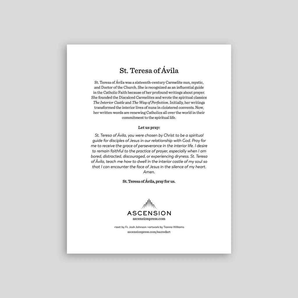St. Teresa of Ávila Prayer Cards