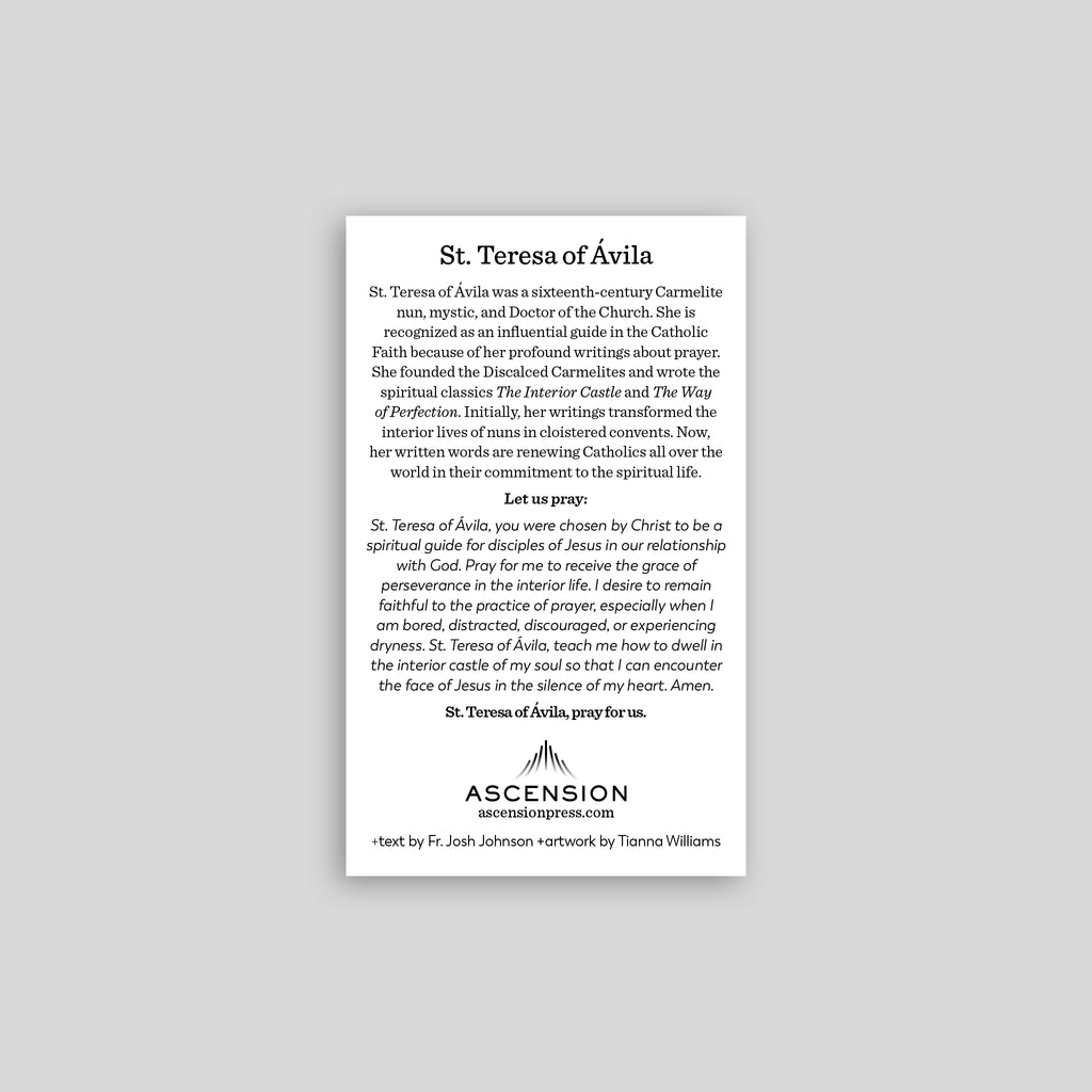 St. Teresa of Ávila Prayer Cards
