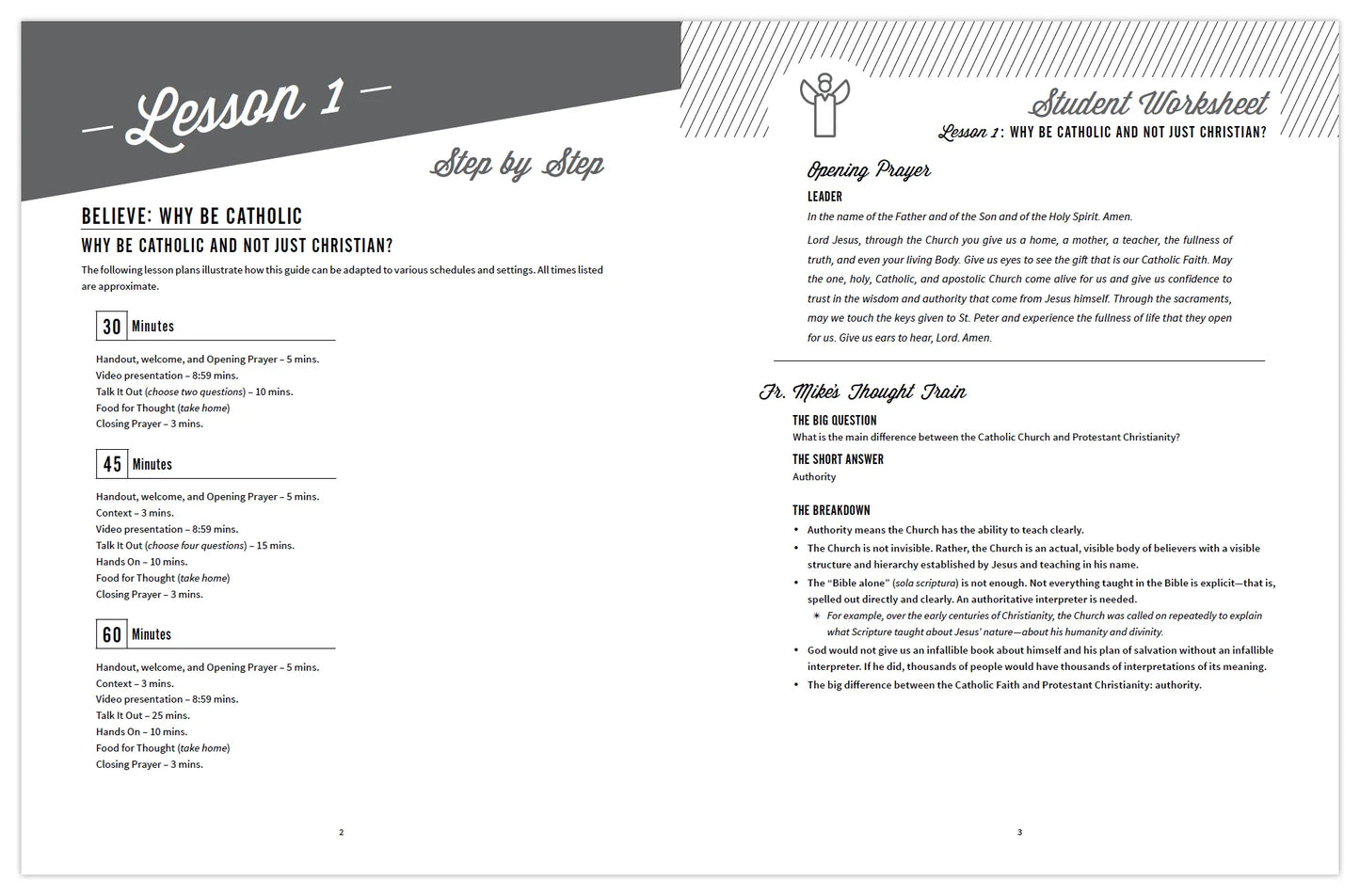 A sneak peek at Lesson one of the teacher's guide Quick Catholic Lessons with Fr. Mike by Ascension. This lesson is addressing the question: "Why Be Catholic and Not Just Christian?"