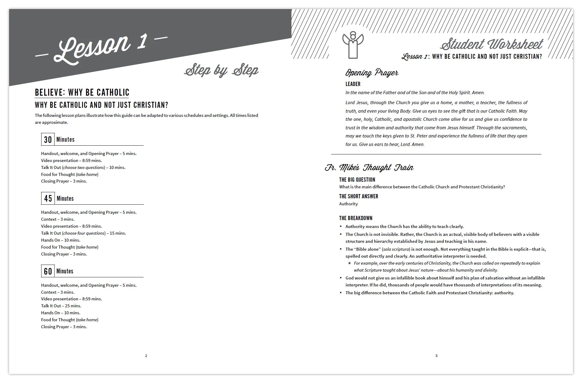 A sneak peek at Lesson one of the teacher's guide Quick Catholic Lessons with Fr. Mike by Ascension. This lesson is addressing the question: "Why Be Catholic and Not Just Christian?"