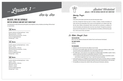 A sneak peek at Lesson one of the teacher's guide Quick Catholic Lessons with Fr. Mike by Ascension. This lesson is addressing the question: "Why Be Catholic and Not Just Christian?"