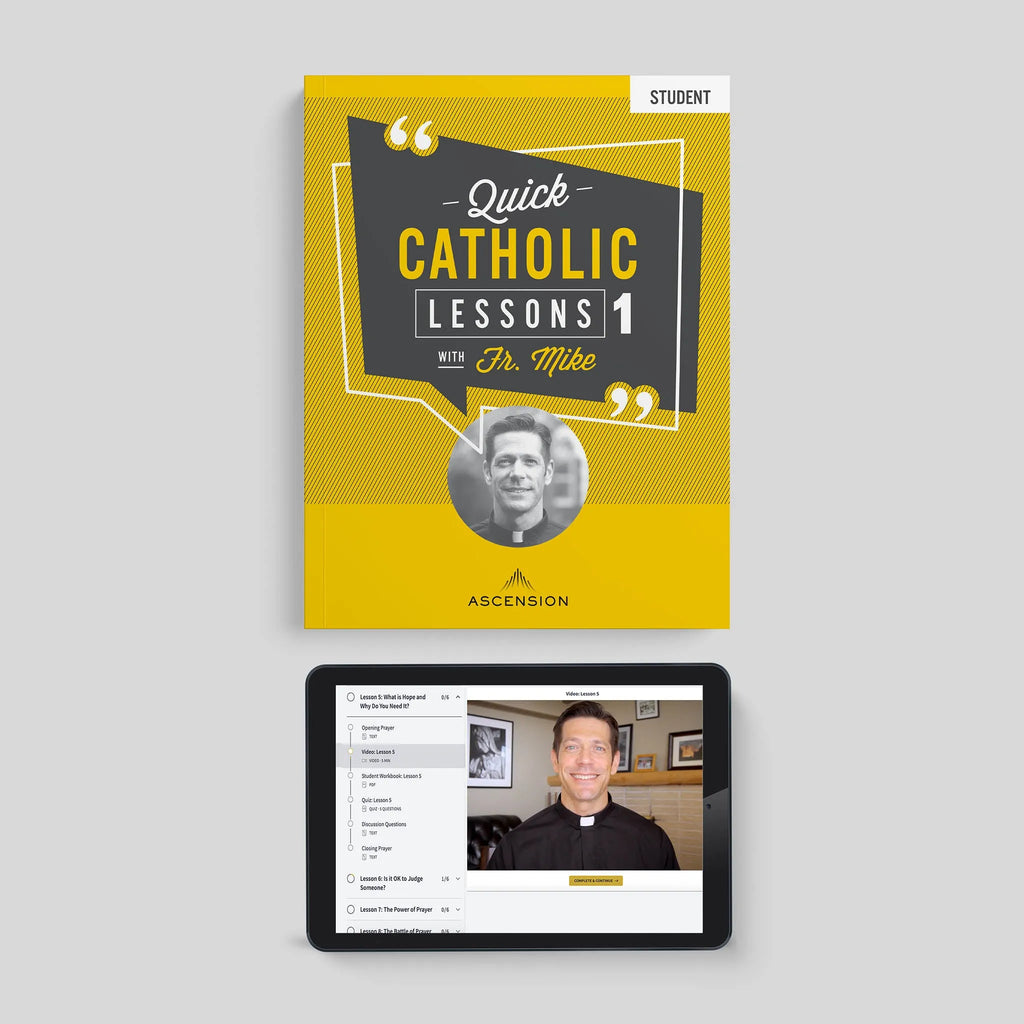 Quick Catholic Lessons with Fr. Mike: Vol. 1, Workbook Set with Digital Access