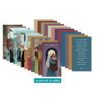 Recibidas las estampas de oración de los santos (10 juegos de 12 estampas cada uno)