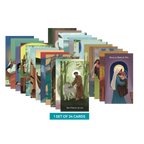 Renewed & Received Saint Prayer Cards, Complete Set (1 Set of 24 Cards)