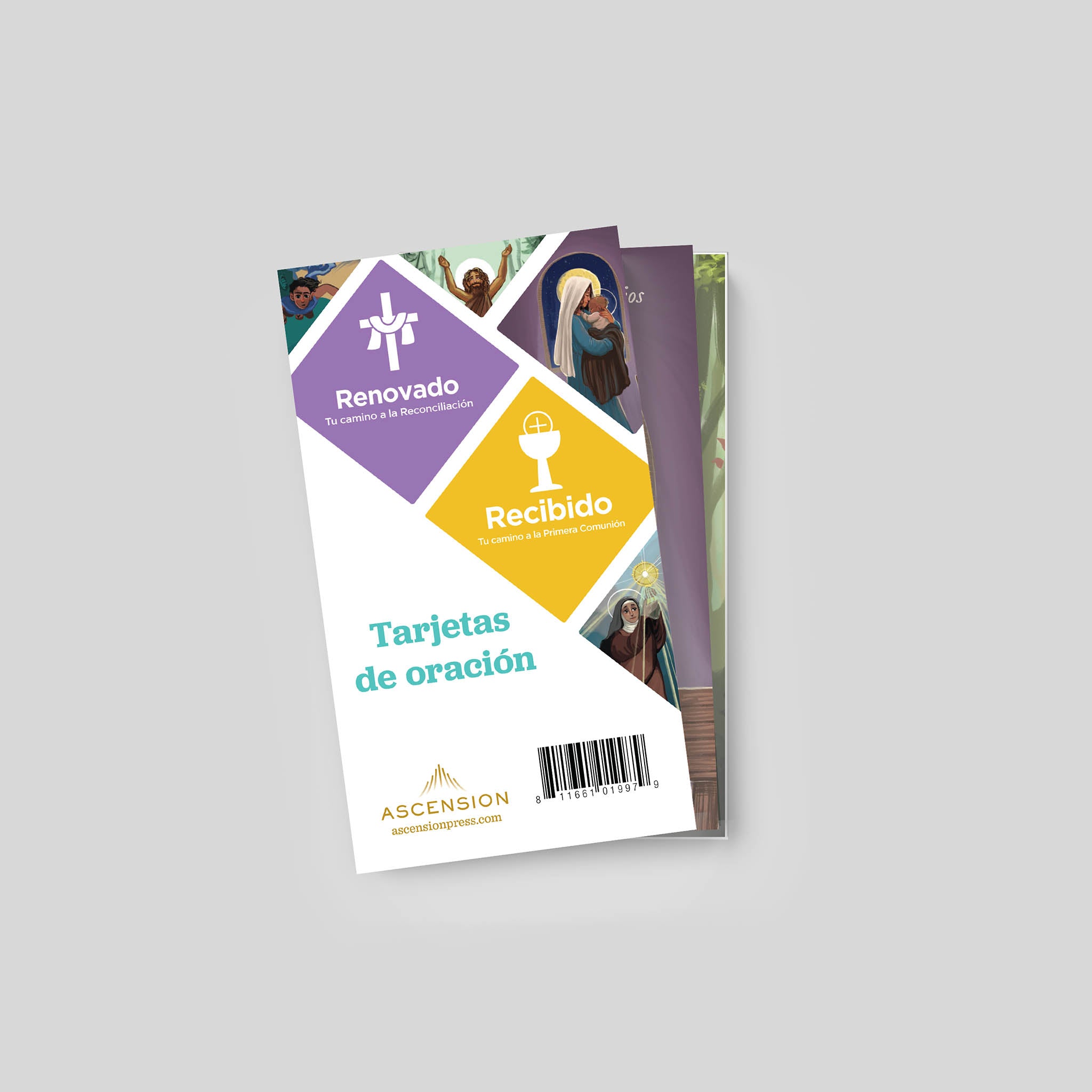 Tarjetas de oración de santos renovados y recibidos, juego completo (1 juego de 24 tarjetas)