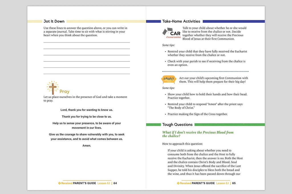 Received: Your Journey to First Communion Parent's Guide