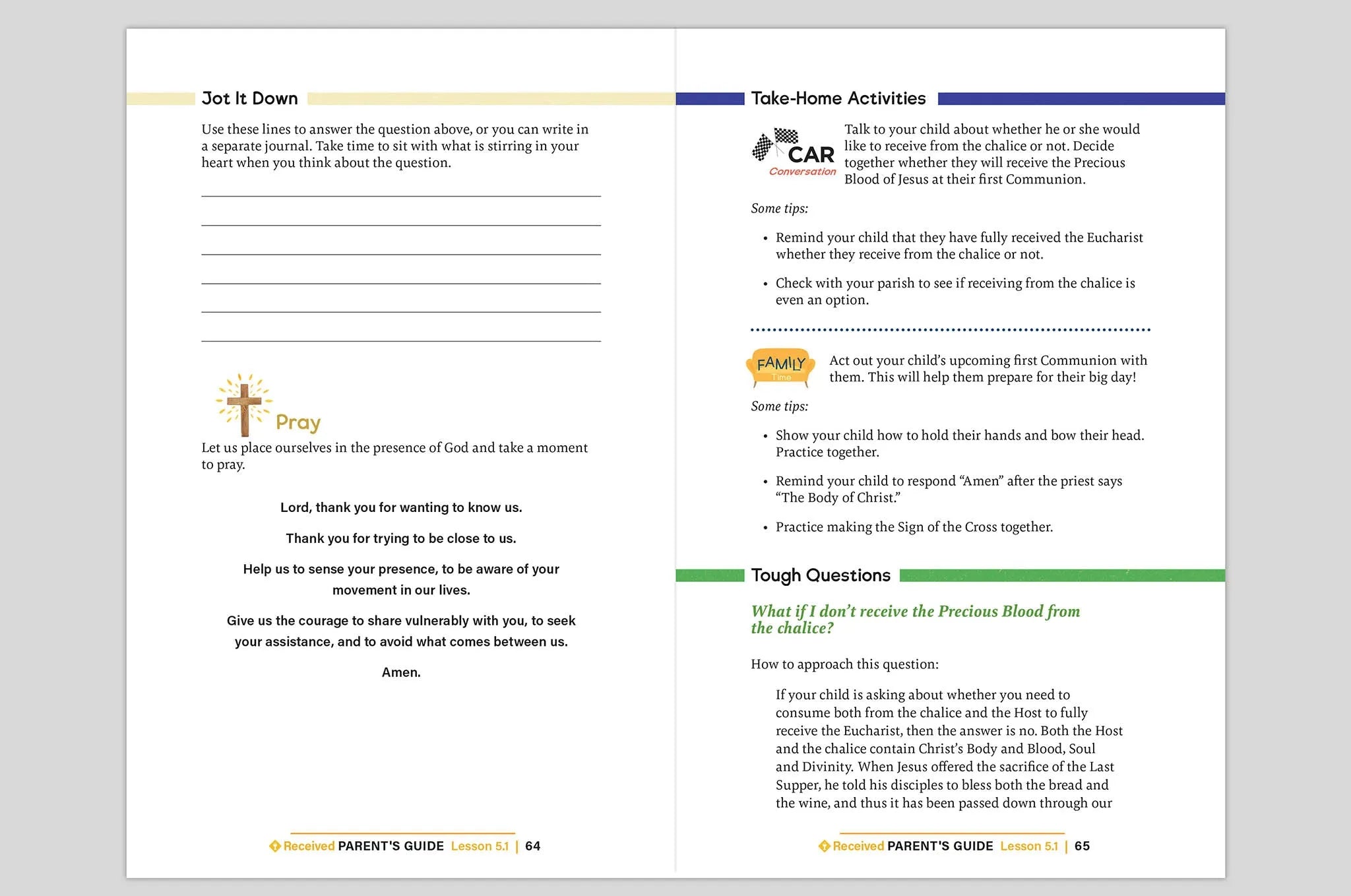Received: Your Journey to First Communion Parent's Guide