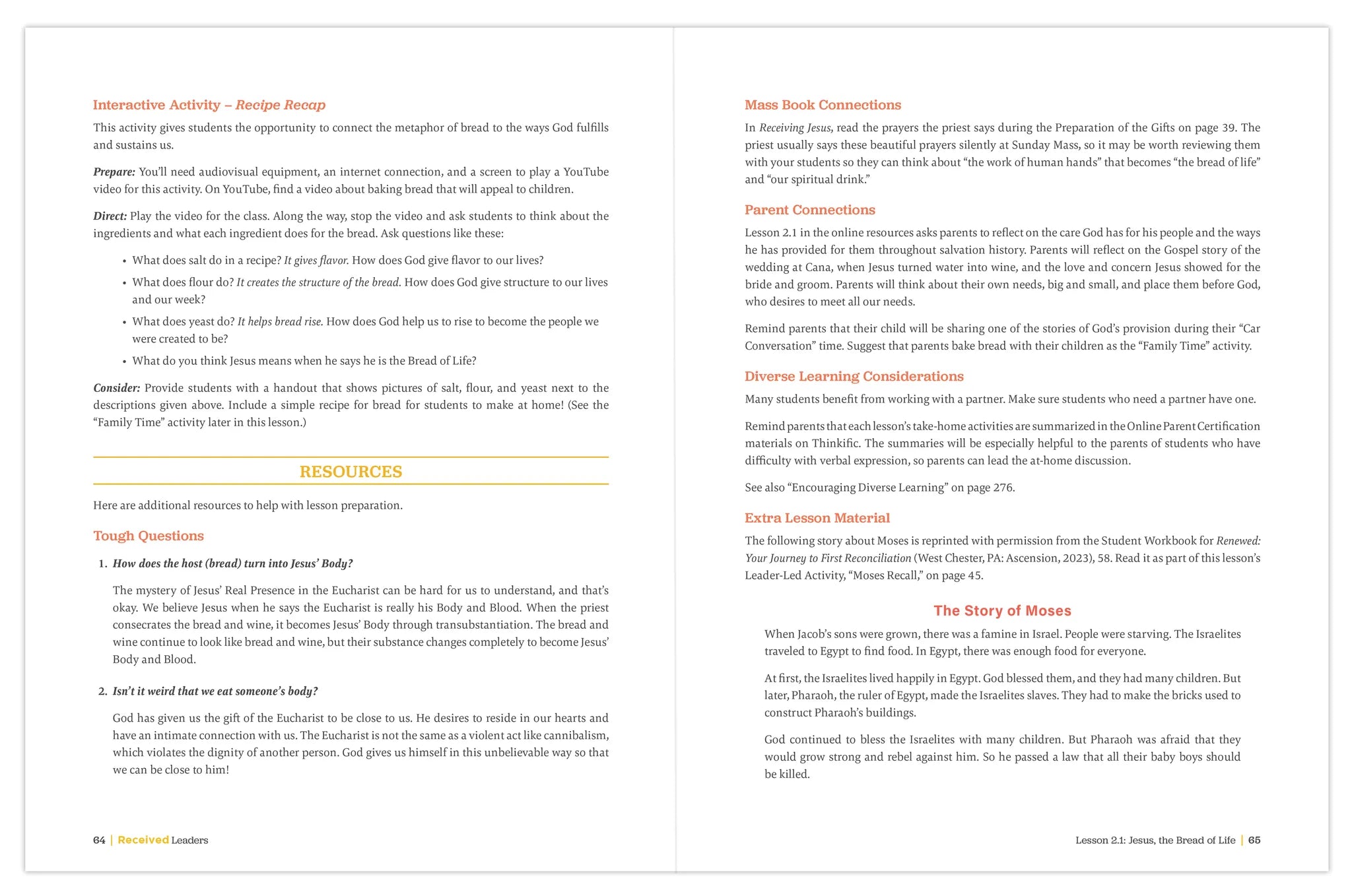 Received First Edition: Your Journey to First Communion Leader's Guide (Includes Online Leader's Access)