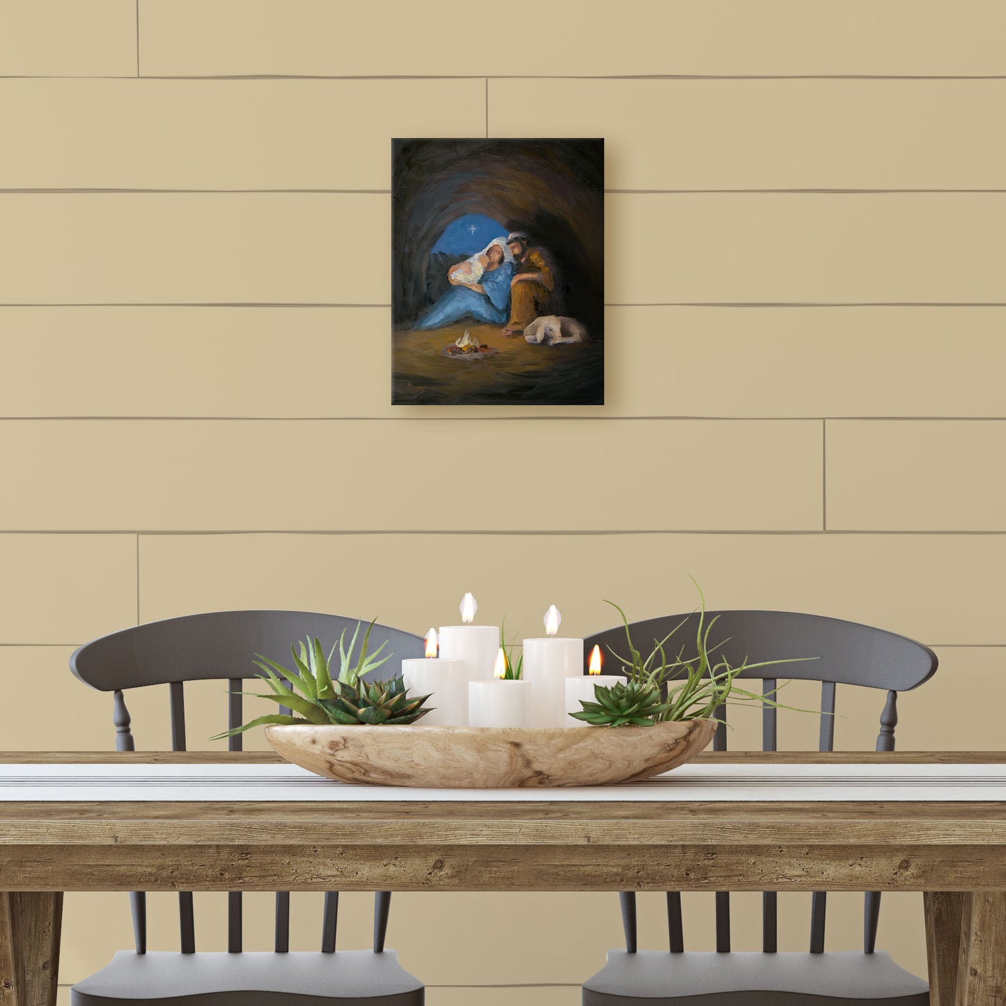 Rejoice! Fine Art Canvas Print: Silent Night, Holy Family