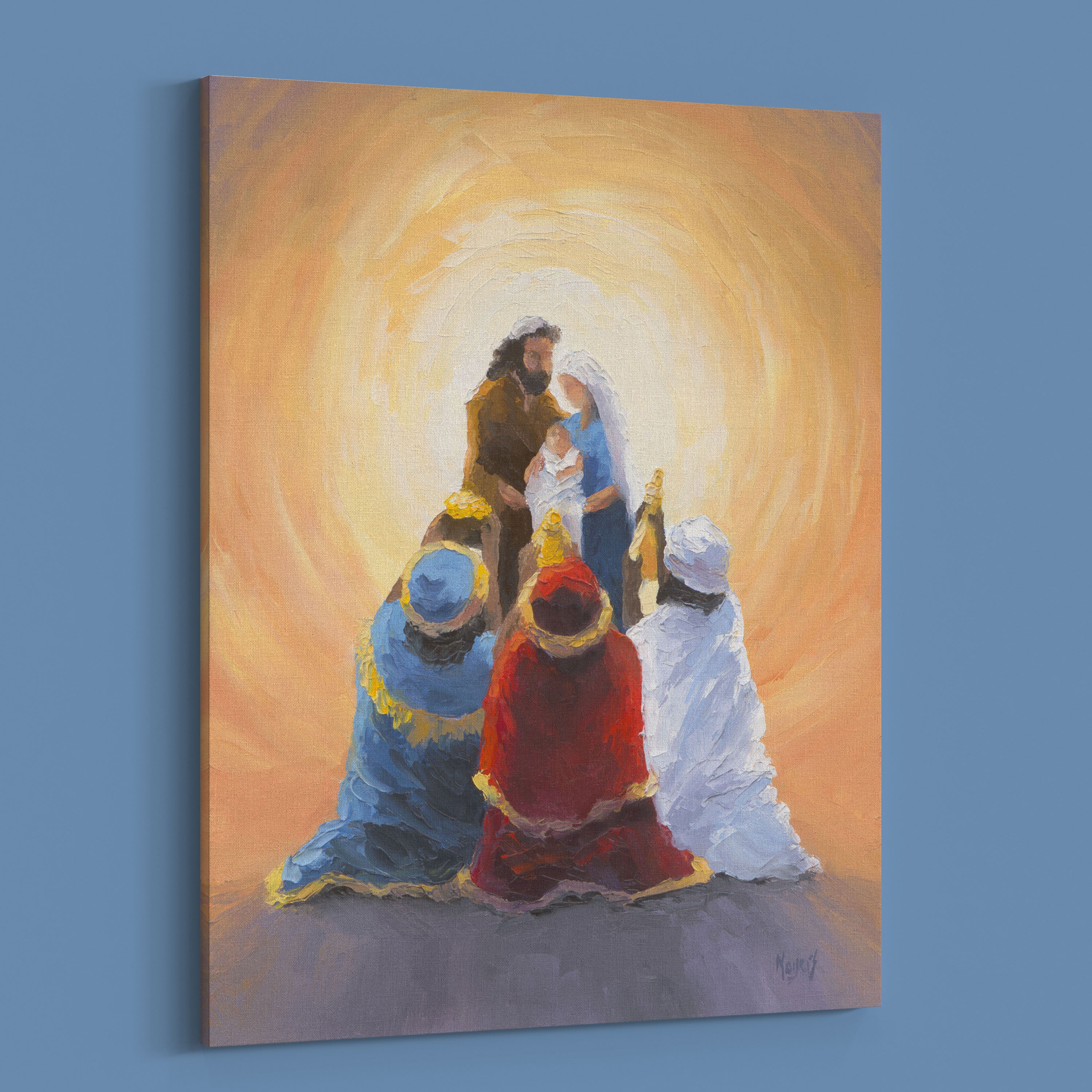 ¡Regocíjese! Lienzo de arte: Adoración de los Magos