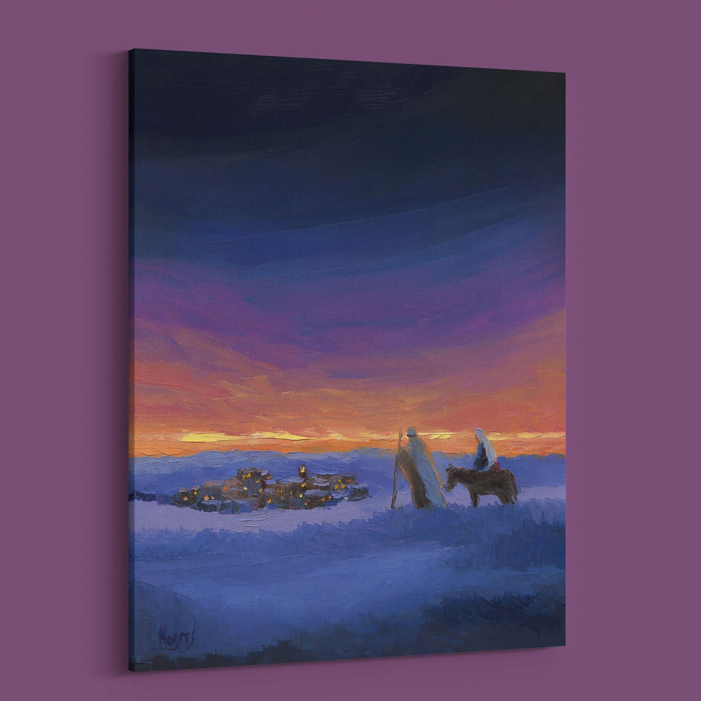 Rejoice! Fine Art Canvas Print: Approaching Bethlehem