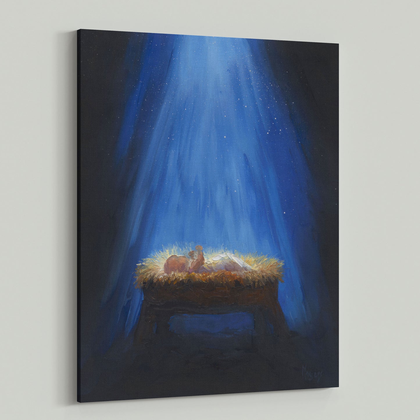 Rejoice! Fine Art Canvas Print: Away In A Manger