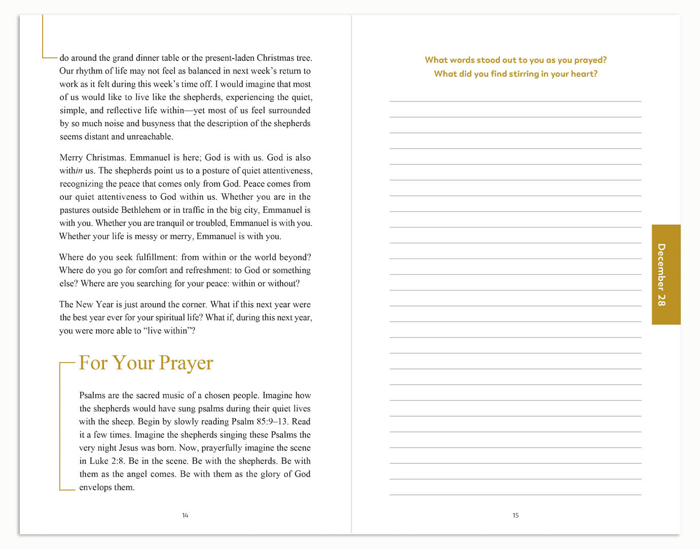 Rejoice and Be Glad, A Journey Through Christmas with the Holy Family, Journal