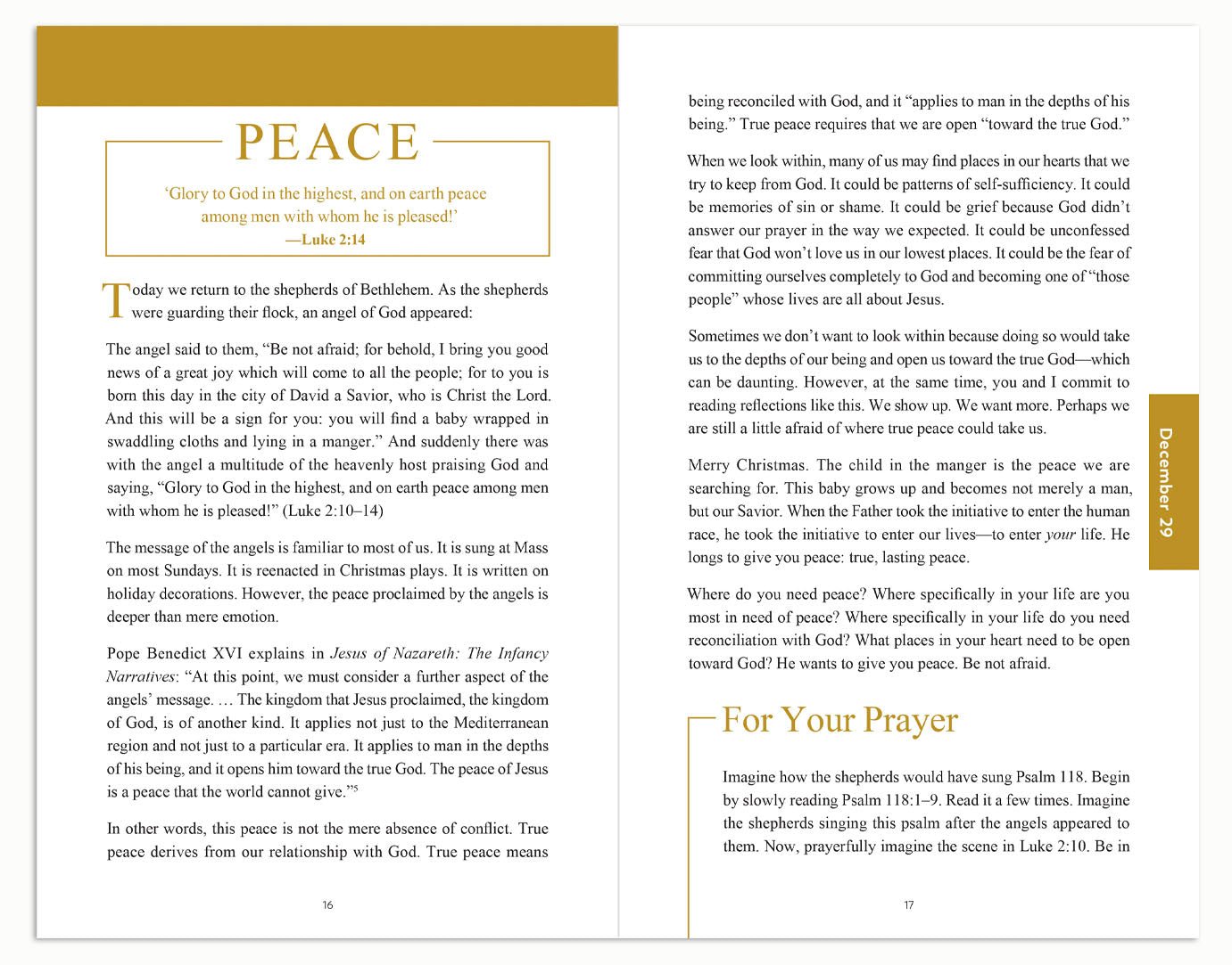 Rejoice and Be Glad, A Journey Through Christmas with the Holy Family, Journal