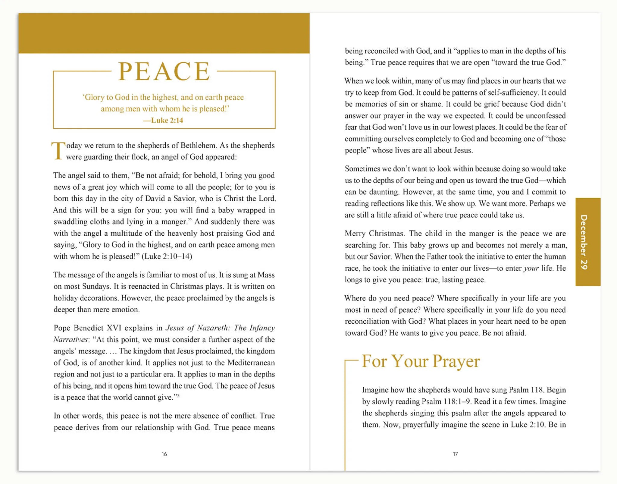Rejoice and Be Glad, A Journey Through Christmas with the Holy Family, Journal