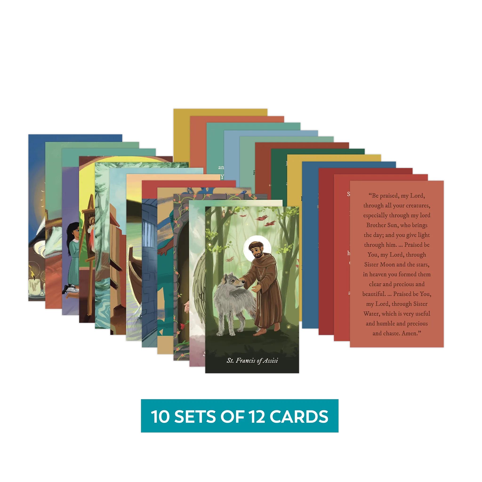 Renewed Saint Prayer Cards (10 Sets of 12 Cards)