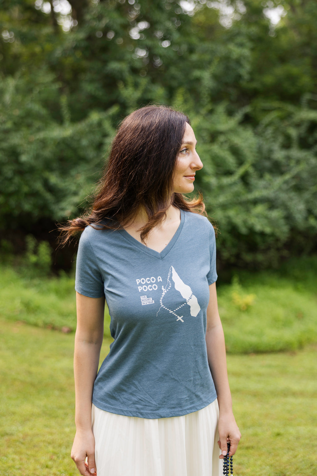 Rosary in a Year Poco a Poco V-Neck Women's Shirt