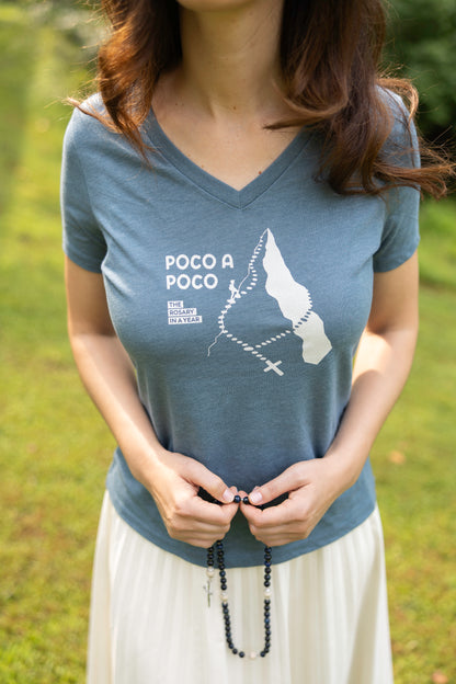 Rosary in a Year Poco a Poco  V-Neck Women's Shirt