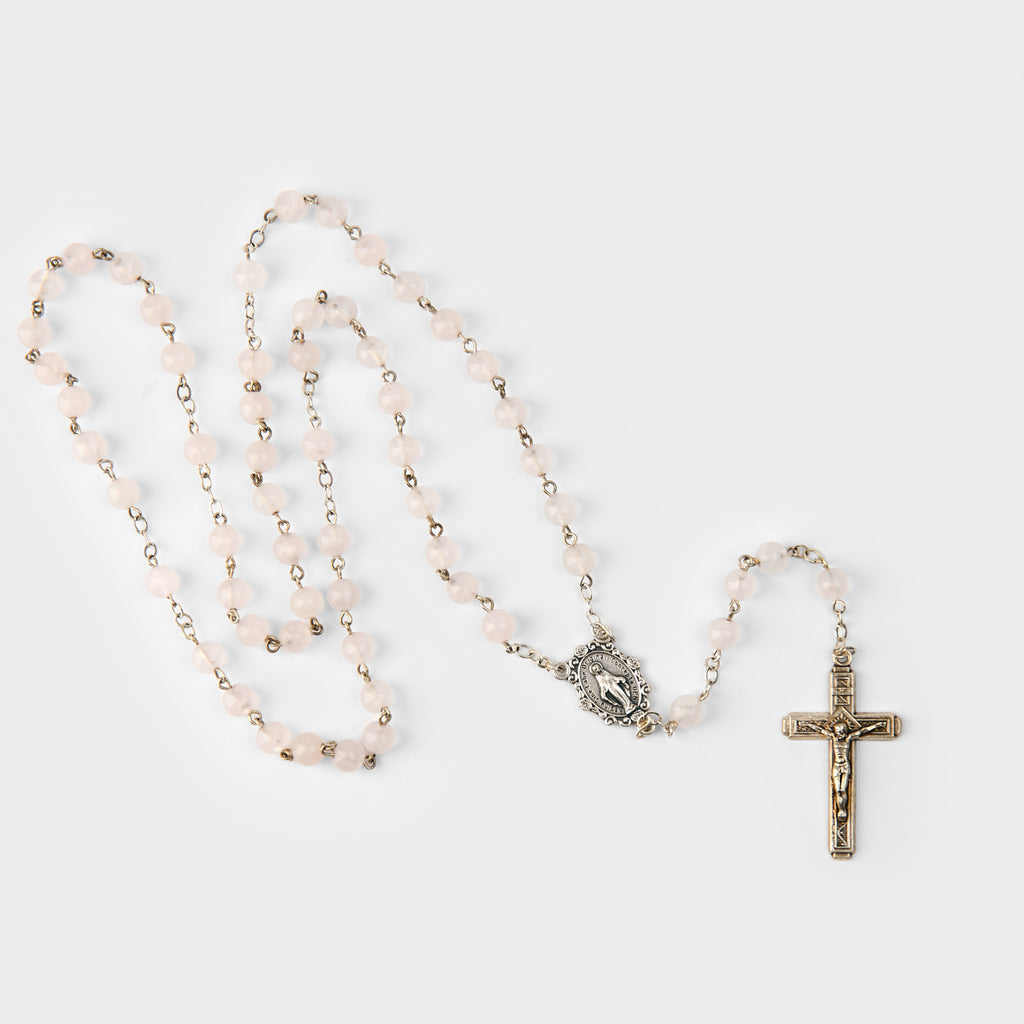 Rose Quartz Fatima Rosary