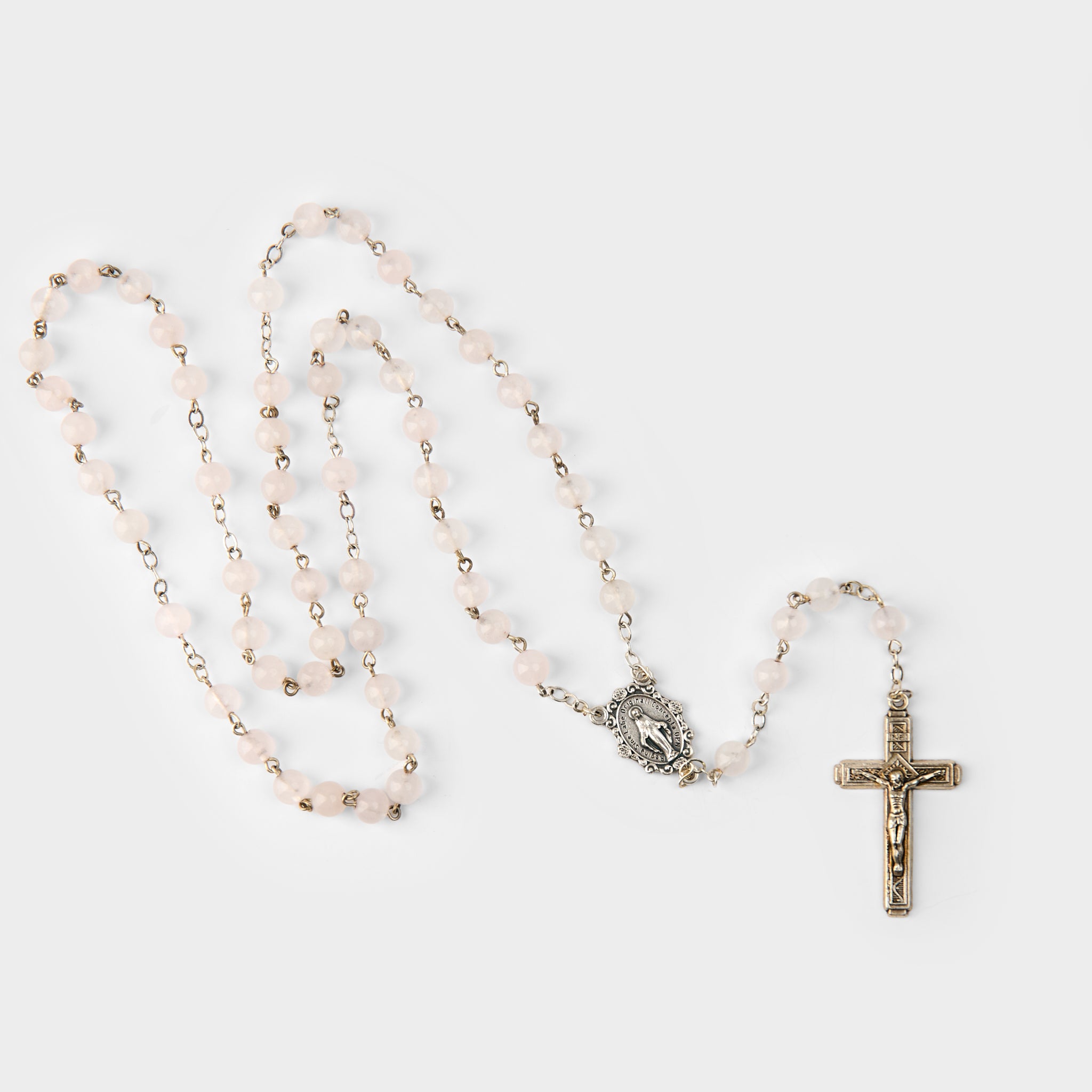 Rose Quartz Fatima Rosary