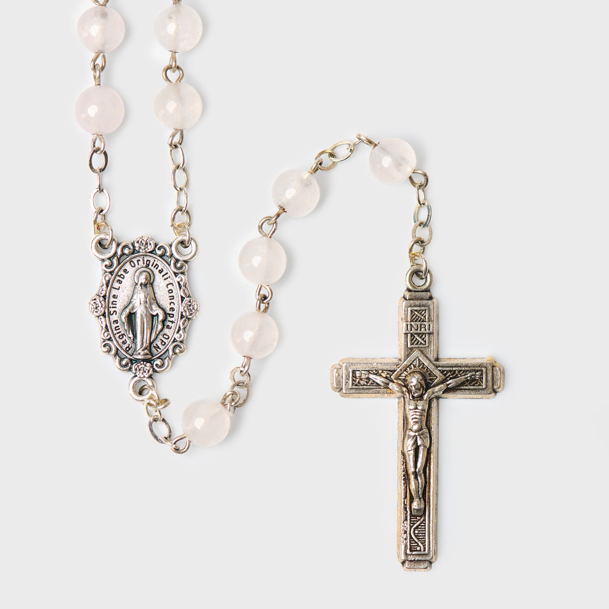 Rose Quartz Fatima Rosary