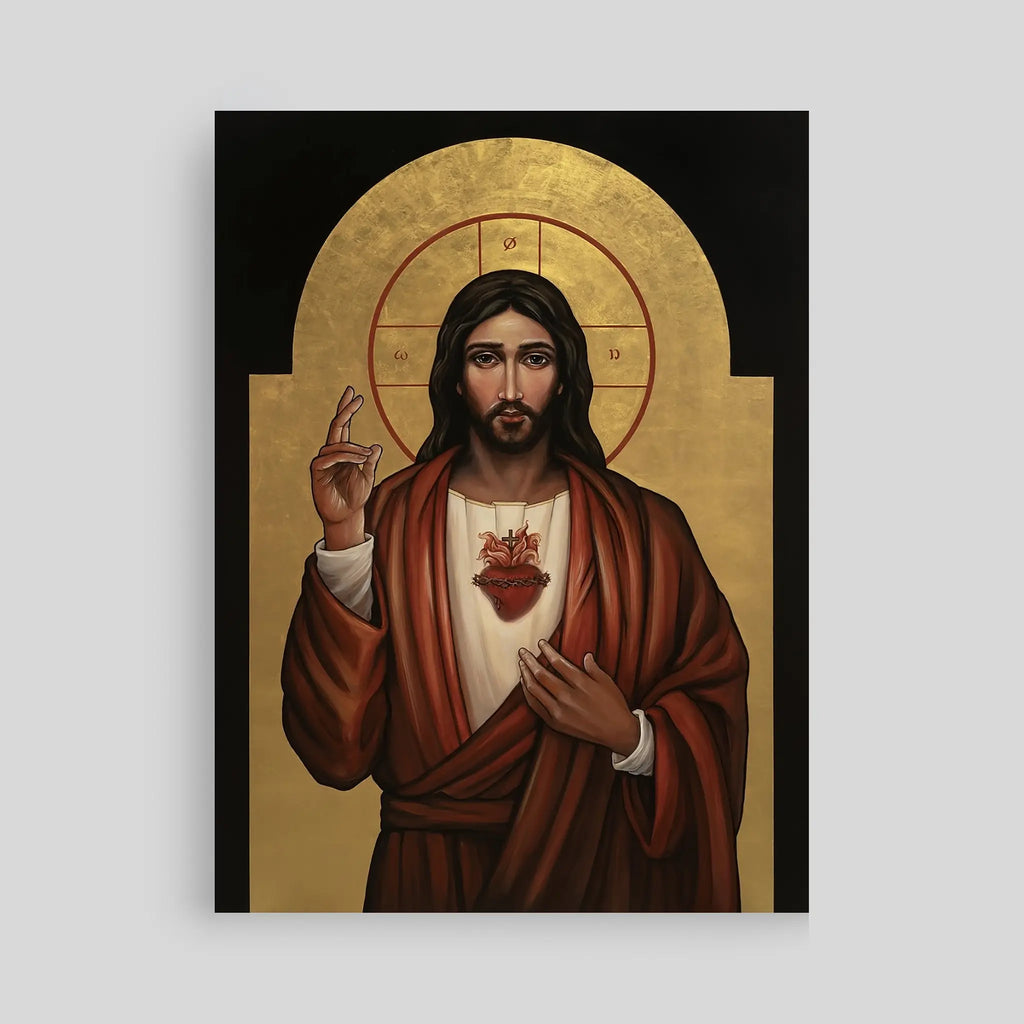 New Jerusalem Studios Sacred Heart of Jesus Art Print - 9" x 12"