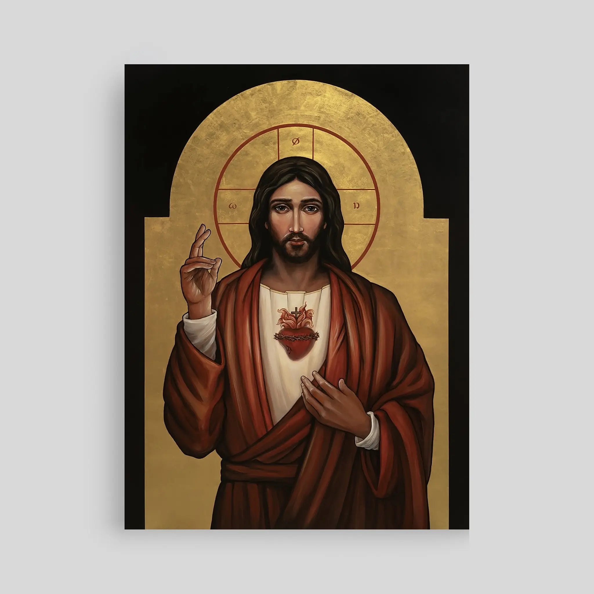 New Jerusalem Studios Sacred Heart of Jesus Art Print - 9" x 12"