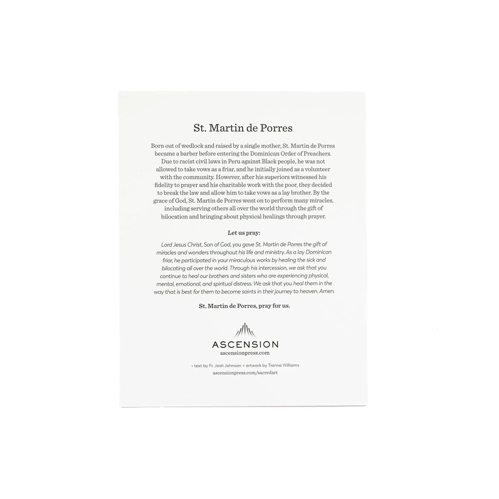 St. Martin de Porres Prayer Cards (Pack of 10)