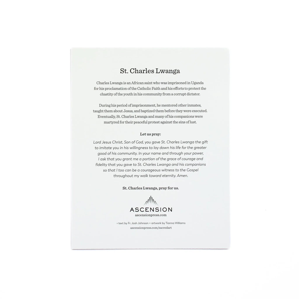 St. Charles Lwanga Prayer Cards (Pack of 10)