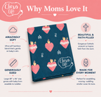 Immaculate and Sacred Heart Swaddle Blanket | Bamboo & Cotton
