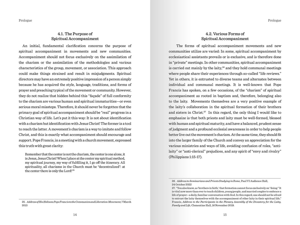 Spiritual Accompaniment in Movements and New Communities: Aiding Human and Supernatural Growth