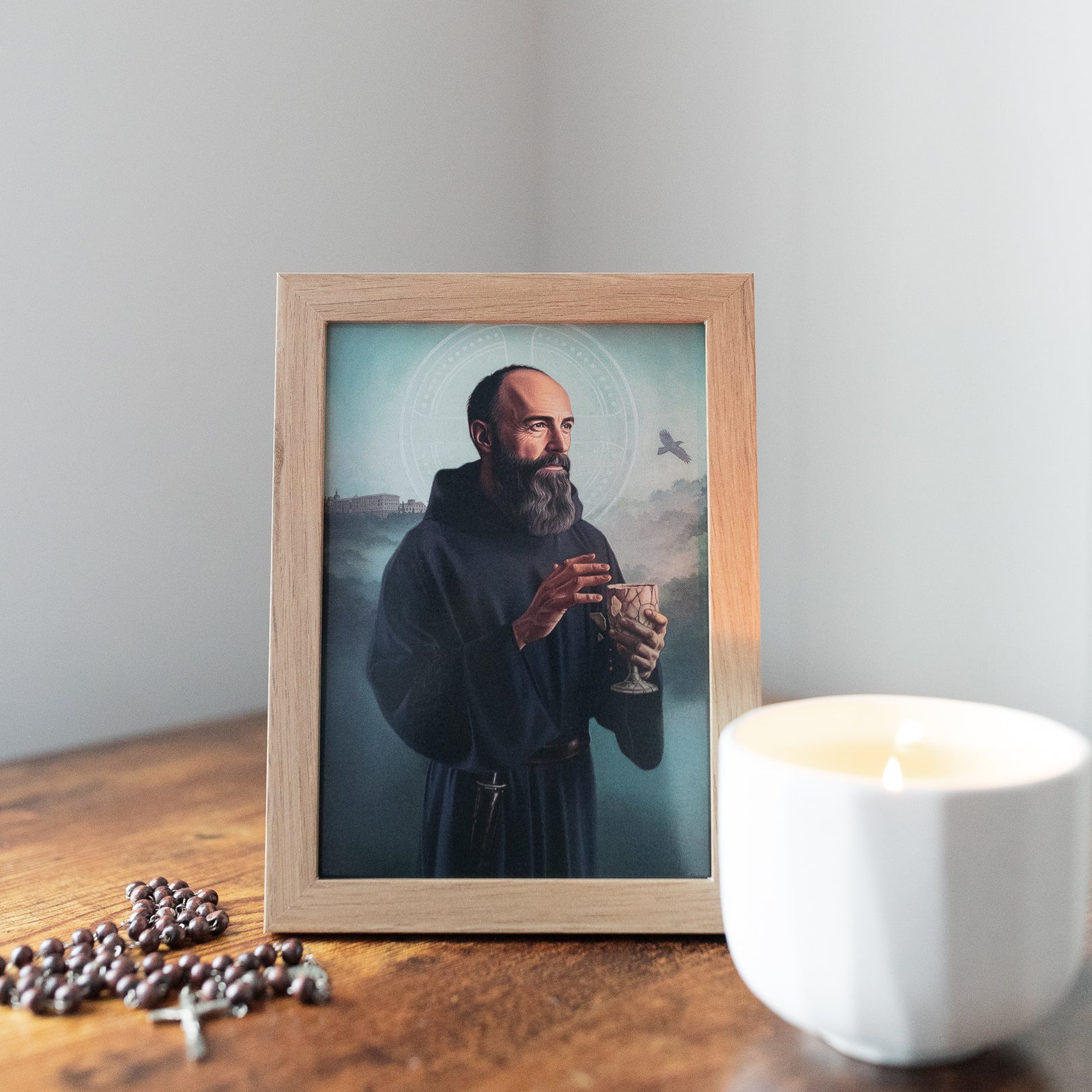Estampas de Oración de 5x7 de San Benito de Nursia, Arte Sacro