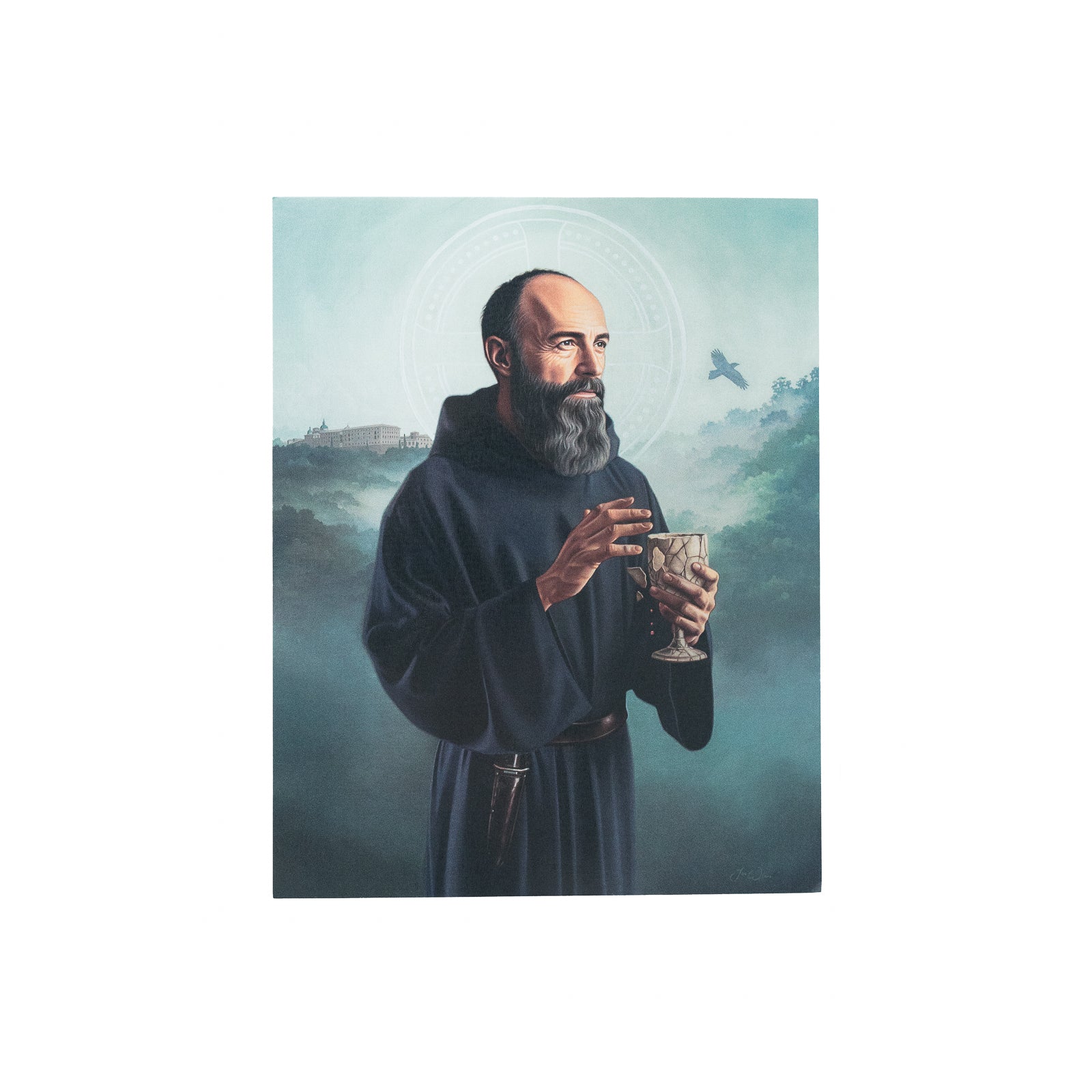 Estampas de Oración de 5x7 de San Benito de Nursia, Arte Sacro