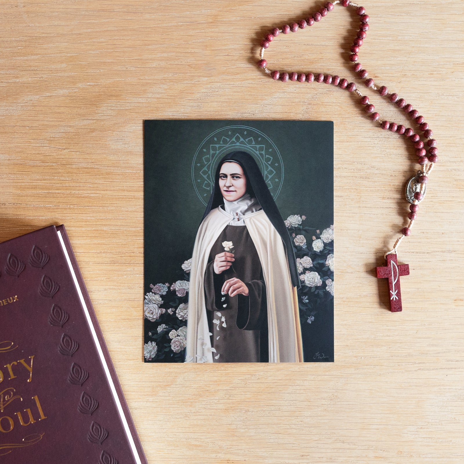 Santa Teresa de Lisieux Arte Sacro (Estampas de Oración de 5x7 - paquete de 10)