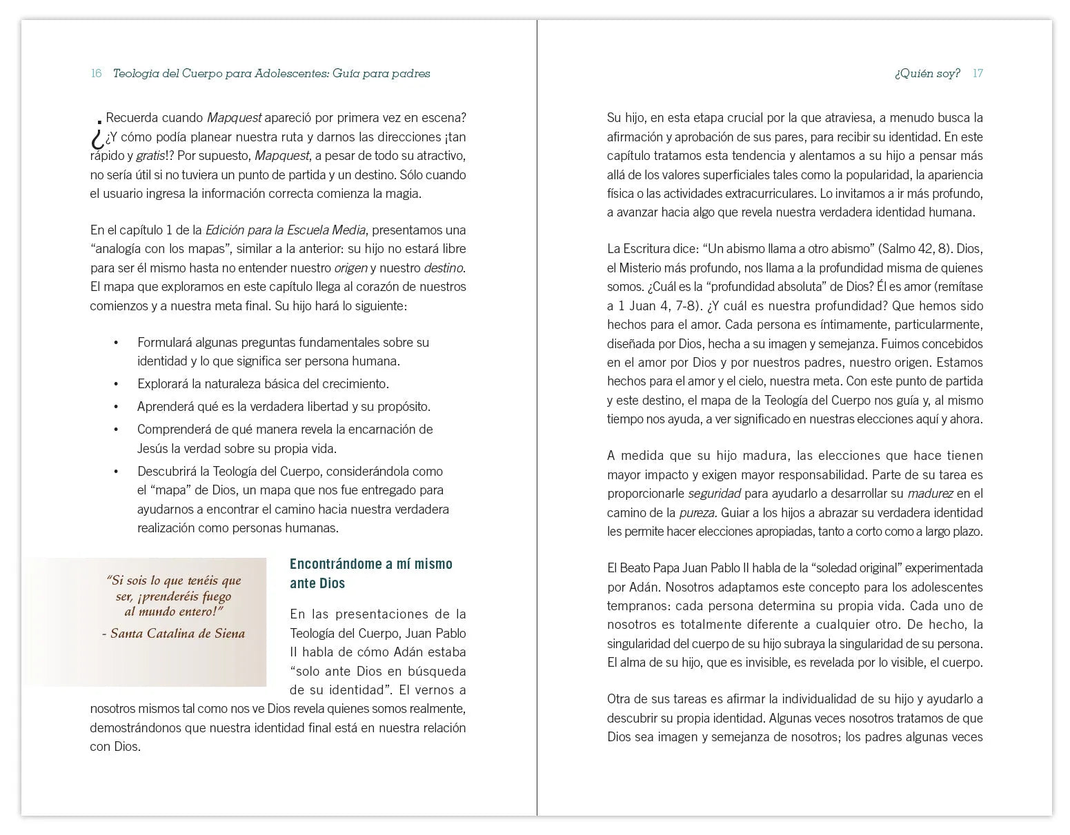Theology of the Body for Teens: Middle School Edition Parent's Guide (Spanish Edition)