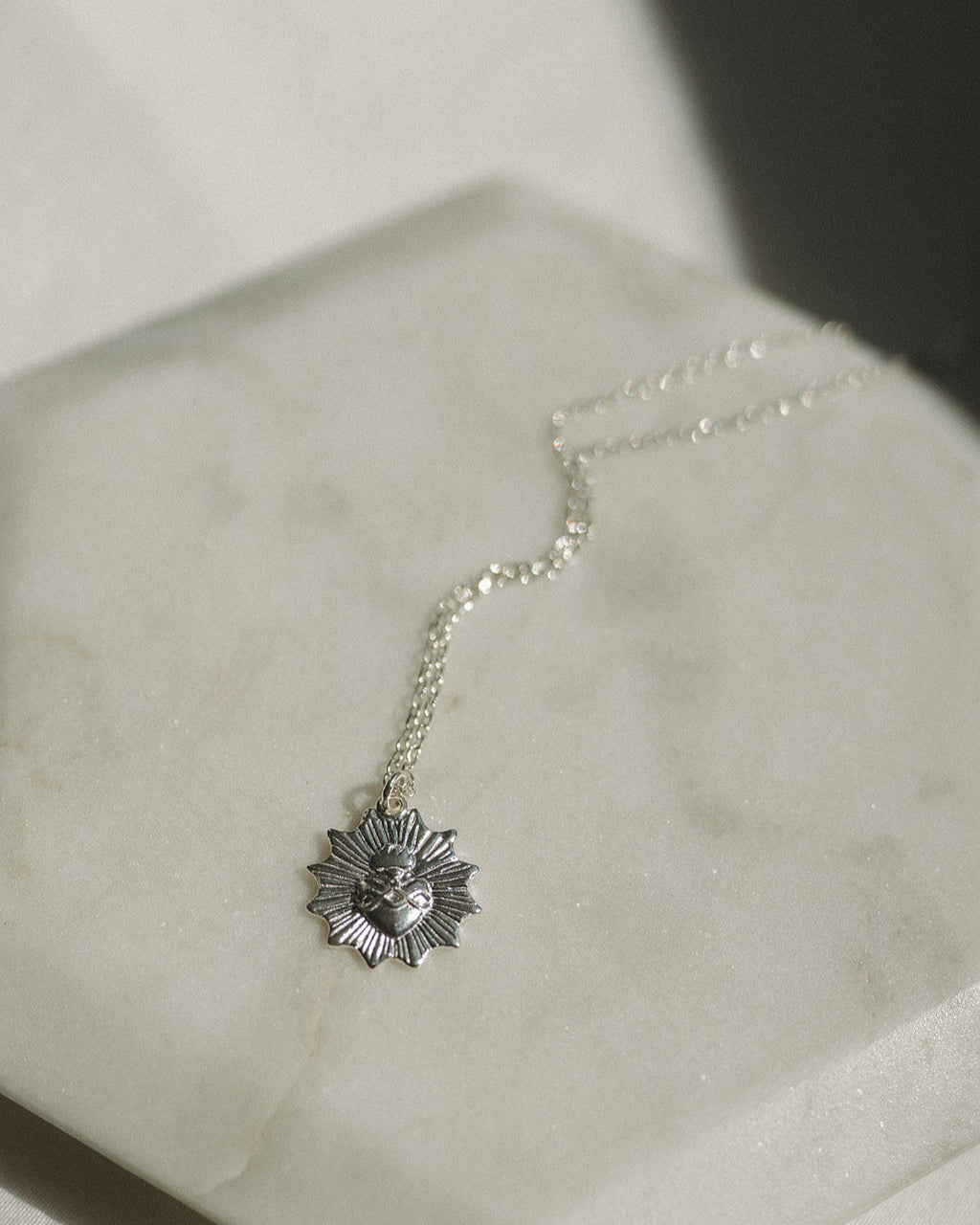 Dainty Sacred Heart Necklace