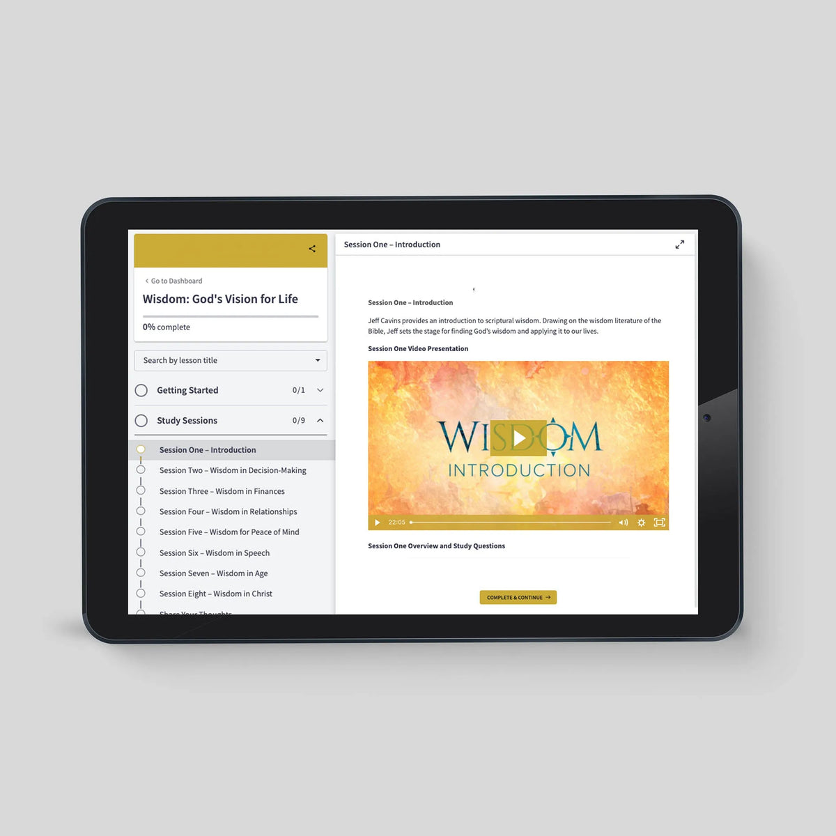 Wisdom: God's Vision for Life, Starter Pack