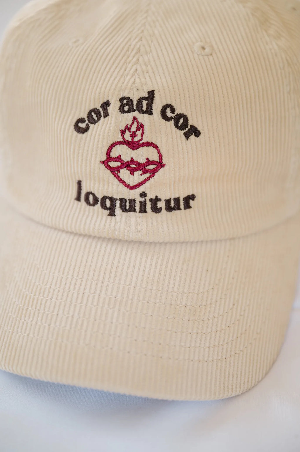 "Cor ad Cor Loquitur" / Sacred Heart of Jesus Corduroy Hat