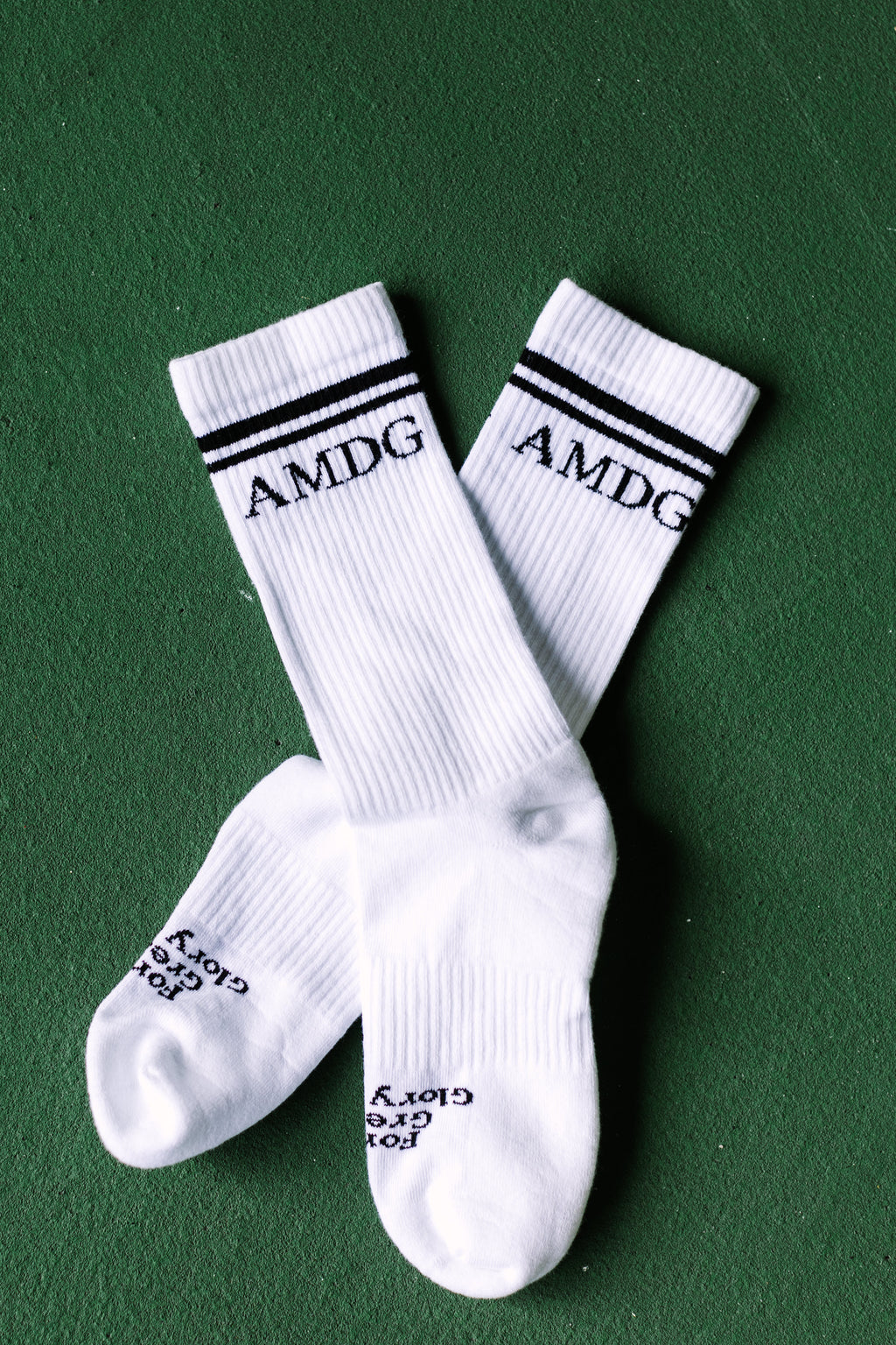 "AMDG" / Crew Socks