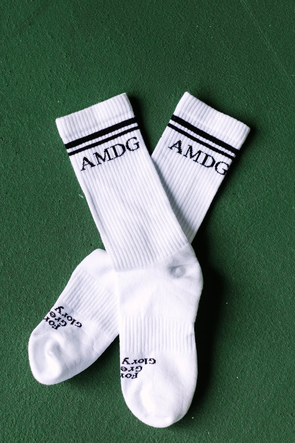 "AMDG" / Crew Socks